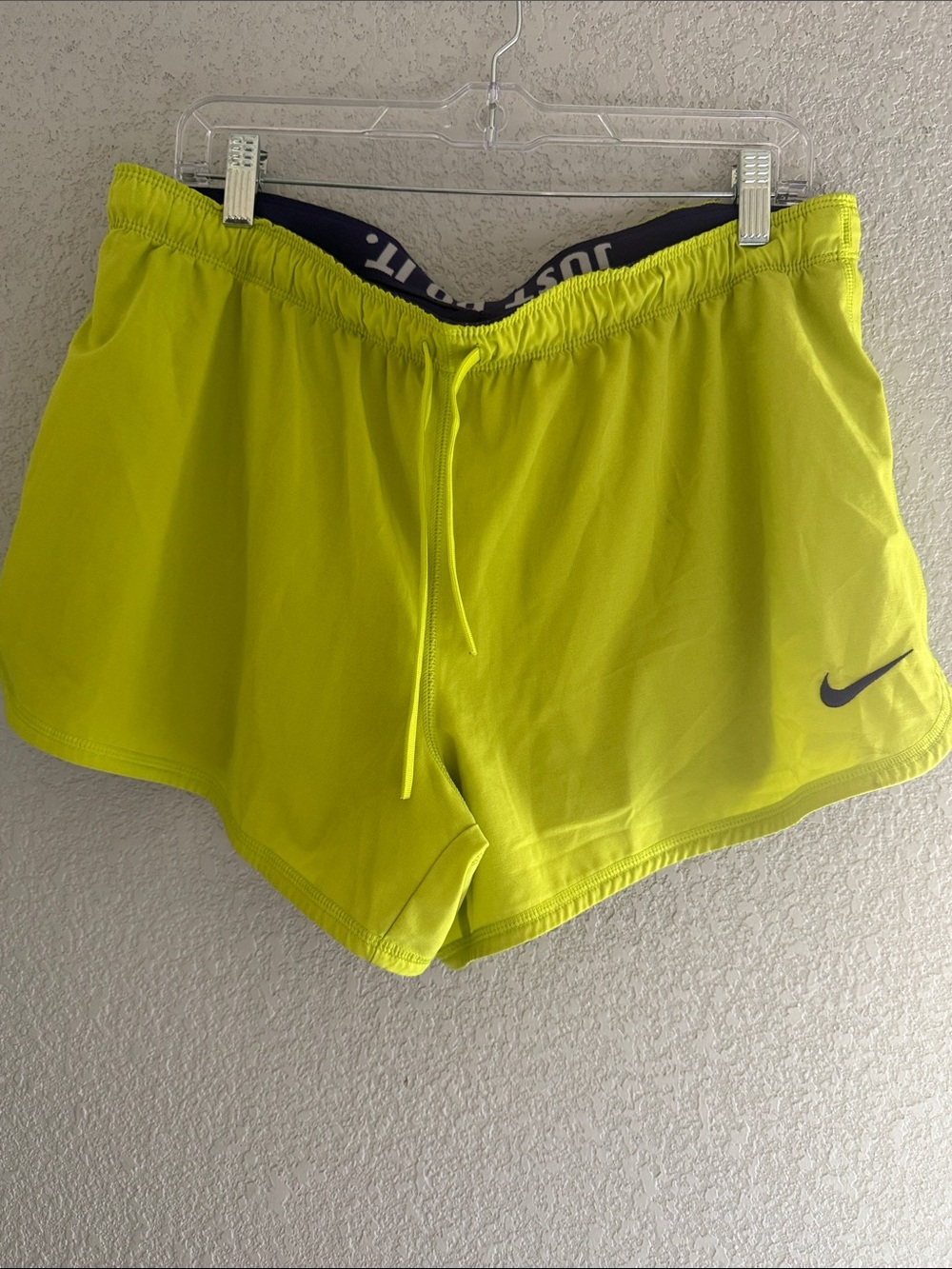 Nike Women's Neon Yellow Athletic Shorts